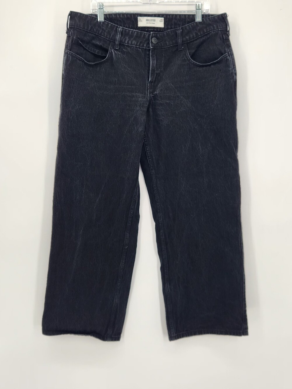 Hollister Low Rise  Baggy Jeans Size 14. Dark Wash